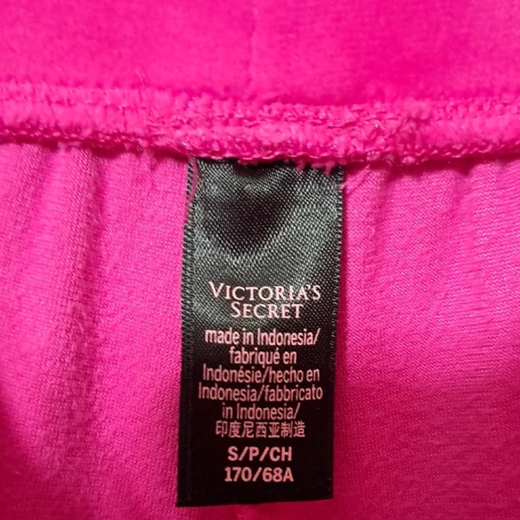 Victoria's Secret Pink Velour Jogger Pants Size Small Athleisure Loungewear - Picture 2 of 6